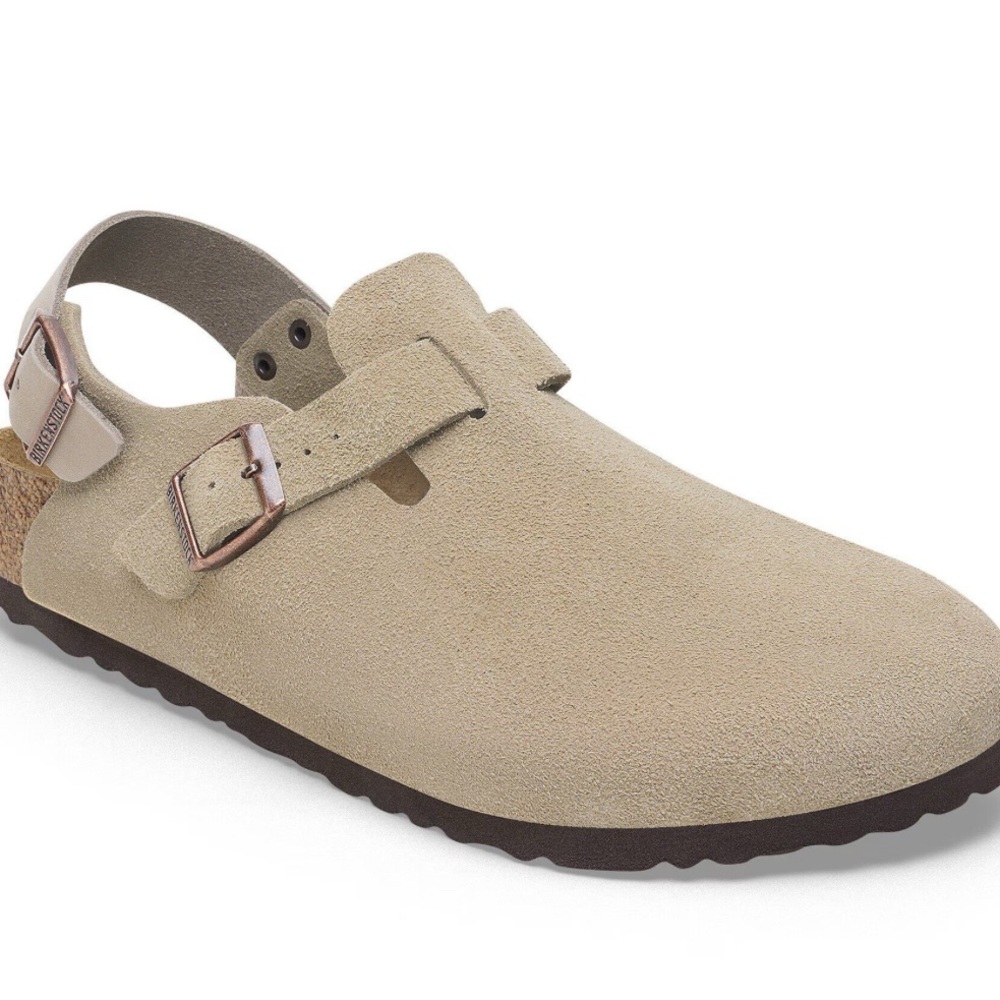 Birkenstock Taupe Suede Women's Tokio